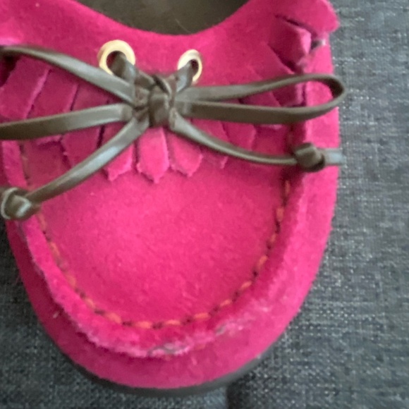 Vionic Orthaheel Uptown Fuchsia Suede Leather Casual Preppy Loafer- Sz-6 - Picture 6 of 16